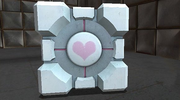 Image of the Companion Cube from Portal